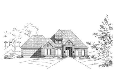 5-Bedroom, 2863 Sq Ft Traditional House Plan - 156-1092 - Front Exterior