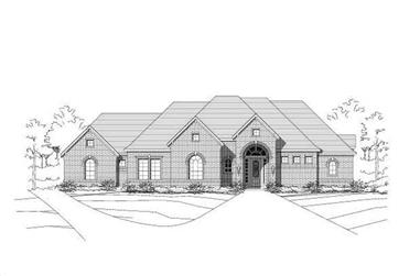 4-Bedroom, 3136 Sq Ft Ranch House Plan - 156-1106 - Front Exterior