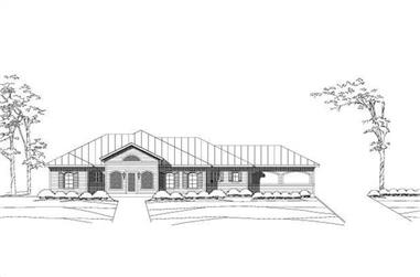 3-Bedroom, 1992 Sq Ft Country House Plan - 156-1115 - Front Exterior