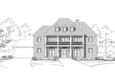 5-Bedroom, 4357 Sq Ft Colonial House Plan - 156-1155 - Front Exterior