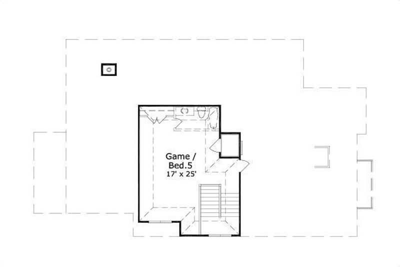 Floor Plan Third Story of Mediterranean Plan #156-1169