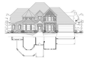 6-Bedroom, 5083 Sq Ft Luxury House Plan - 156-1173 - Front Exterior