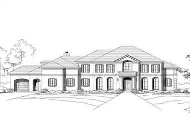 5-Bedroom, 5574 Sq Ft Luxury House Plan - 156-1185 - Front Exterior