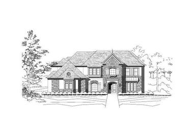 5-Bedroom, 5640 Sq Ft Country House Plan - 156-1196 - Front Exterior