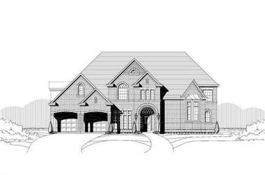 5-Bedroom, 5289 Sq Ft Luxury House Plan - 156-1198 - Front Exterior
