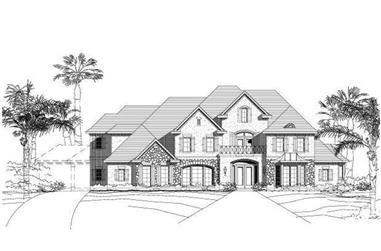 4-Bedroom, 5446 Sq Ft Country House Plan - 156-1204 - Front Exterior