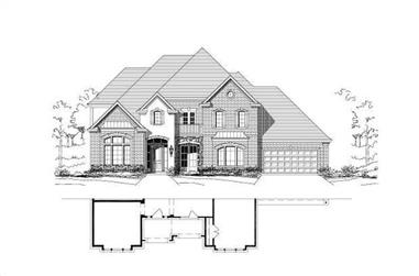 5-Bedroom, 4525 Sq Ft Country House Plan - 156-1207 - Front Exterior