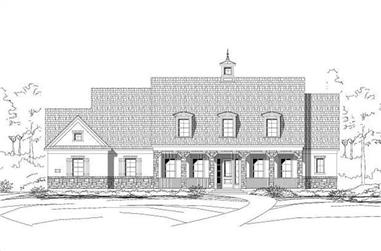 4-Bedroom, 4089 Sq Ft Country House Plan - 156-1210 - Front Exterior
