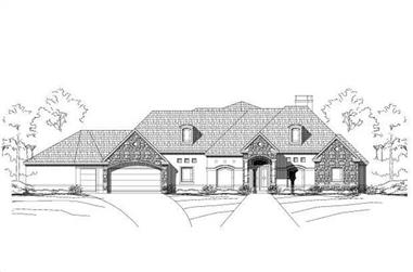 4-Bedroom, 4677 Sq Ft Luxury House Plan - 156-1226 - Front Exterior