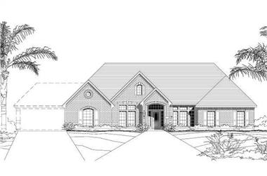4-Bedroom, 3311 Sq Ft Luxury House Plan - 156-1234 - Front Exterior