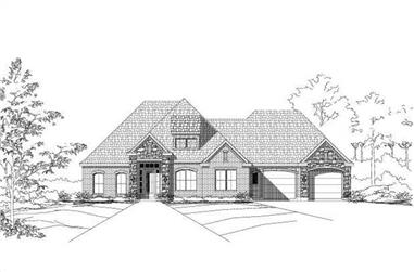 4-Bedroom, 3120 Sq Ft Traditional Home Plan - 156-1306 - Main Exterior