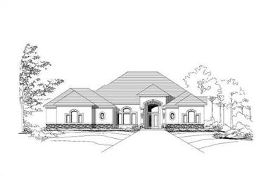 3-Bedroom, 3440 Sq Ft Luxury House Plan - 156-1320 - Front Exterior