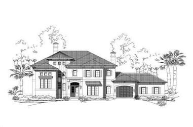5-Bedroom, 5813 Sq Ft Luxury House Plan - 156-1324 - Front Exterior