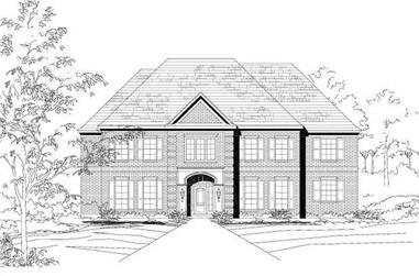 4-Bedroom, 5011 Sq Ft Luxury House Plan - 156-1346 - Front Exterior