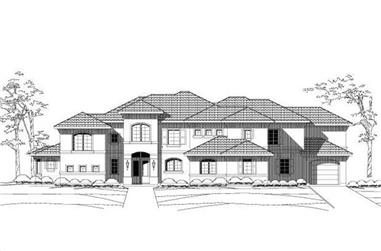 5-Bedroom, 5403 Sq Ft Luxury House Plan - 156-1358 - Front Exterior