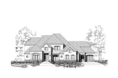 5-Bedroom, 6661 Sq Ft Country Home Plan - 156-1360 - Main Exterior