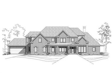 4-Bedroom, 5389 Sq Ft Luxury House Plan - 156-1363 - Front Exterior