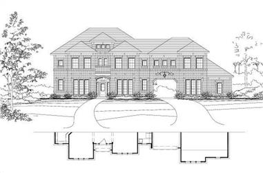 5-Bedroom, 4350 Sq Ft Luxury House Plan - 156-1366 - Front Exterior
