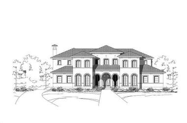 3-Bedroom, 5359 Sq Ft Luxury House Plan - 156-1377 - Front Exterior
