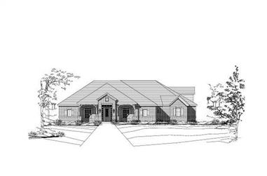 4-Bedroom, 3675 Sq Ft Luxury House Plan - 156-1380 - Front Exterior