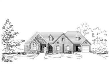4-Bedroom, 2732 Sq Ft Country House Plan - 156-1381 - Front Exterior
