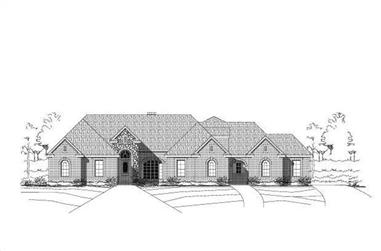 4-Bedroom, 3753 Sq Ft Luxury House Plan - 156-1392 - Front Exterior