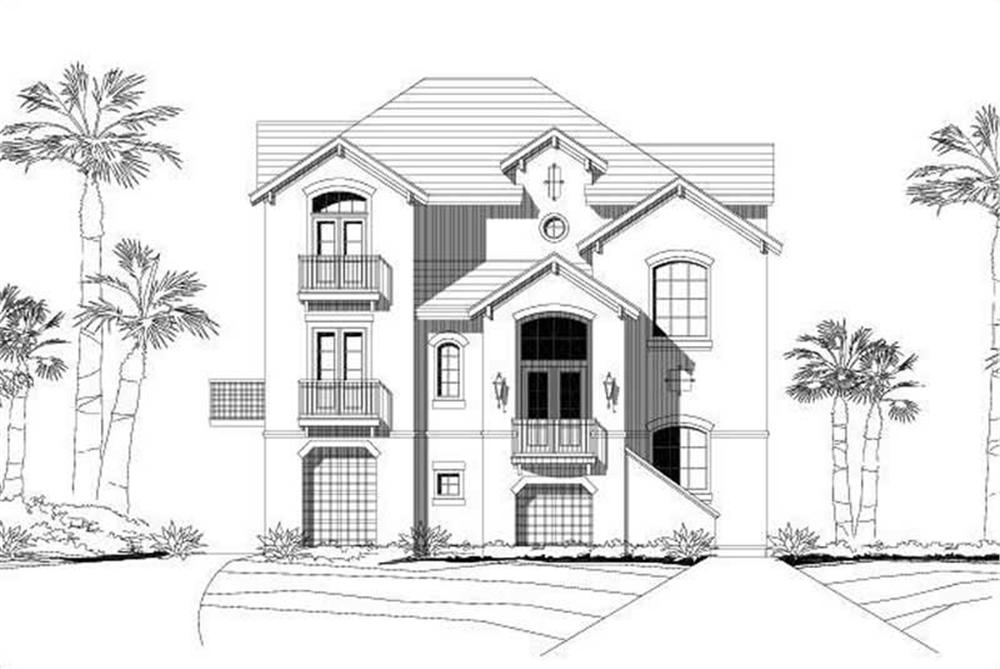 Front elevation of Coastal home (ThePlanCollection: House Plan #156-1393)