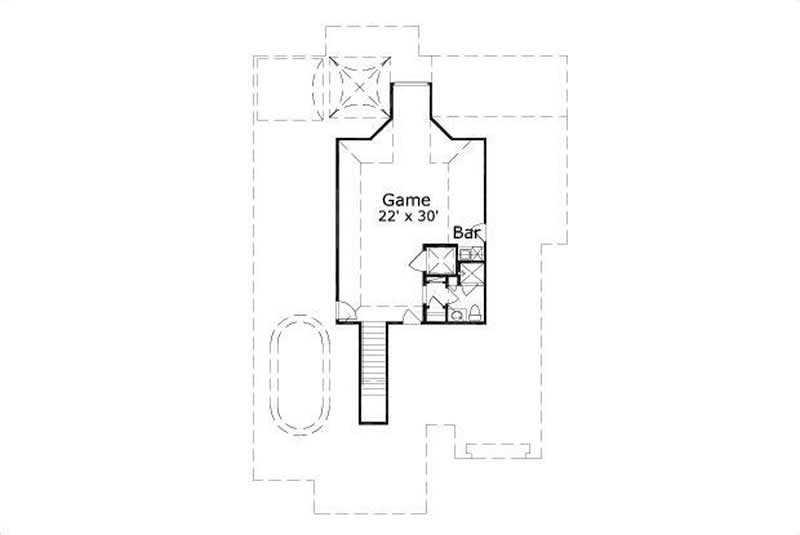 Floor Plan Third Story of Luxury Plan #156-1397