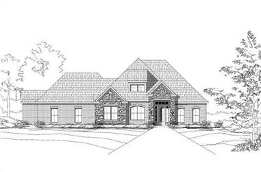 4-Bedroom, 2904 Sq Ft Traditional House Plan - 156-1413 - Front Exterior