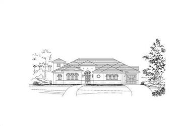 4-Bedroom, 4124 Sq Ft Luxury House Plan - 156-1419 - Front Exterior
