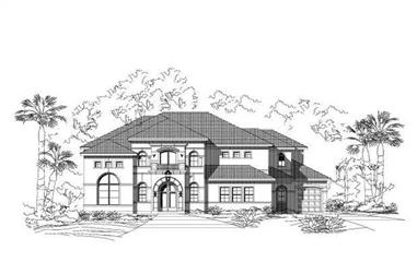5-Bedroom, 6846 Sq Ft Luxury House Plan - 156-1430 - Front Exterior