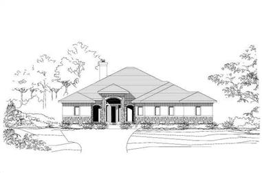 3-Bedroom, 3074 Sq Ft Ranch House Plan - 156-1432 - Front Exterior