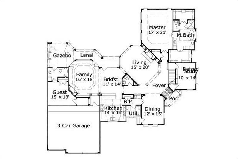 Floor Plan First Story of In-Law Suite Plan #156-1434
