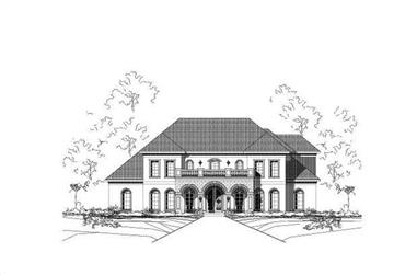 5-Bedroom, 6357 Sq Ft Luxury House Plan - 156-1445 - Front Exterior