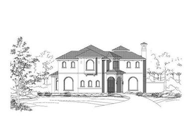 4-Bedroom, 5644 Sq Ft Luxury House Plan - 156-1453 - Front Exterior