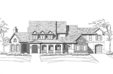 5-Bedroom, 5011 Sq Ft Luxury House Plan - 156-1472 - Front Exterior