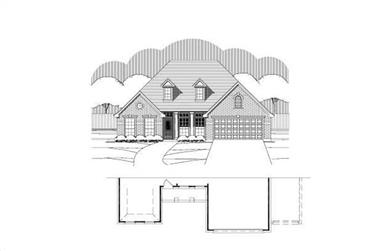 4-Bedroom, 2576 Sq Ft Ranch House Plan - 156-1477 - Front Exterior