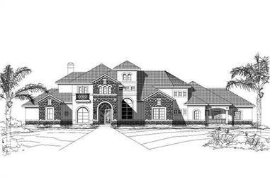5-Bedroom, 5255 Sq Ft Luxury House Plan - 156-1493 - Front Exterior