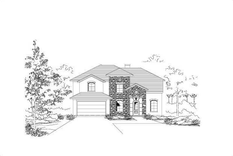 Country home (ThePlanCollection: Plan #156-1494)