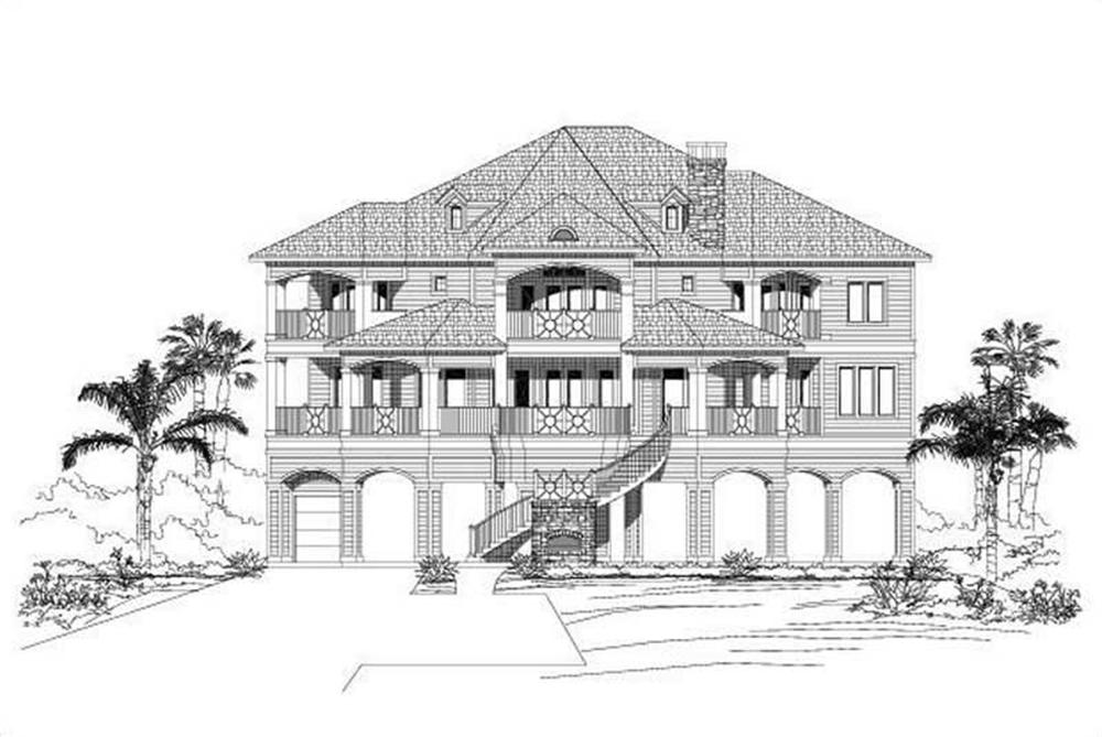 Coastal home (ThePlanCollection: Plan #156-1513)