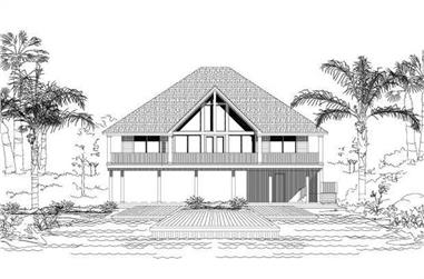 2-Bedroom, 1844 Sq Ft Coastal House Plan - 156-1522 - Front Exterior