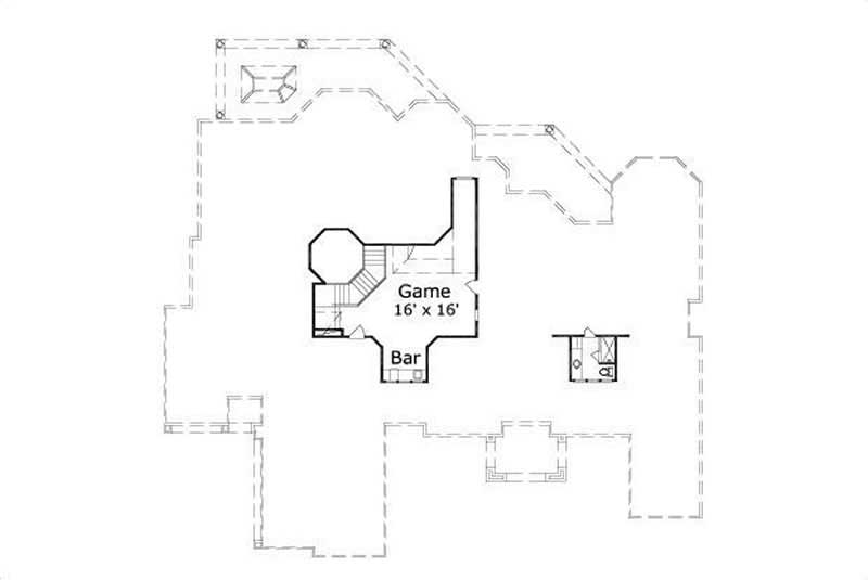 Floor Plan Second Story of Country Plan #156-1527