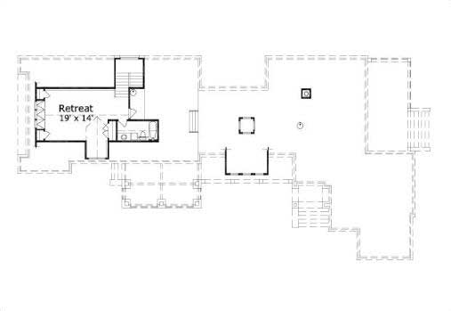 Floor Plan Second Story of Country Plan #156-1565