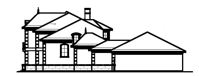Home Plan Right Elevation of this 5-Bedroom,6331 Sq Ft Plan -156-1598