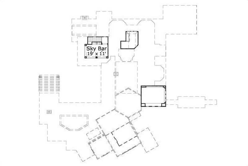 Floor Plan Third Story of Luxury Plan #156-1601