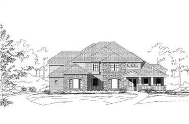 4-Bedroom, 4214 Sq Ft Country Home Plan - 156-1627 - Main Exterior