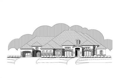 4-Bedroom, 3818 Sq Ft Tuscan Home Plan - 156-1630 - Main Exterior
