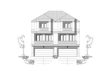 3-Bedroom, 2362 Sq Ft Multi-Unit House Plan - 156-1640 - Front Exterior