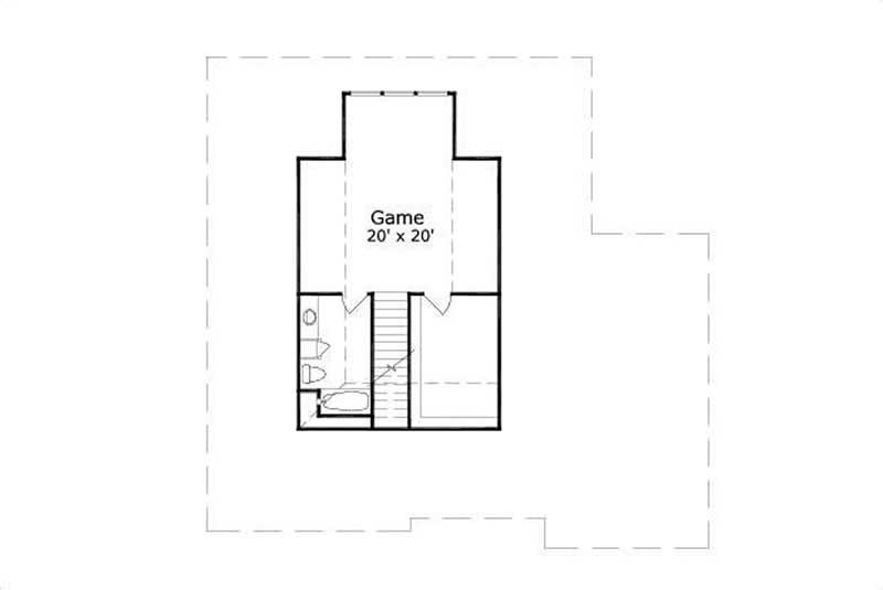Floor Plan Third Story of Mediterranean Plan #156-1642