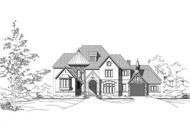 4-Bedroom, 5232 Sq Ft Luxury House Plan - 156-1652 - Front Exterior